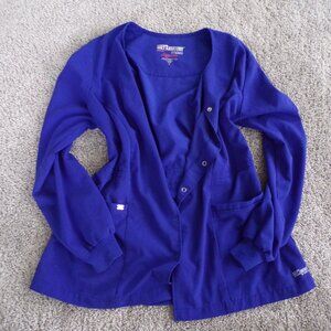 Grays anatomy royal blue scrub jacket L
